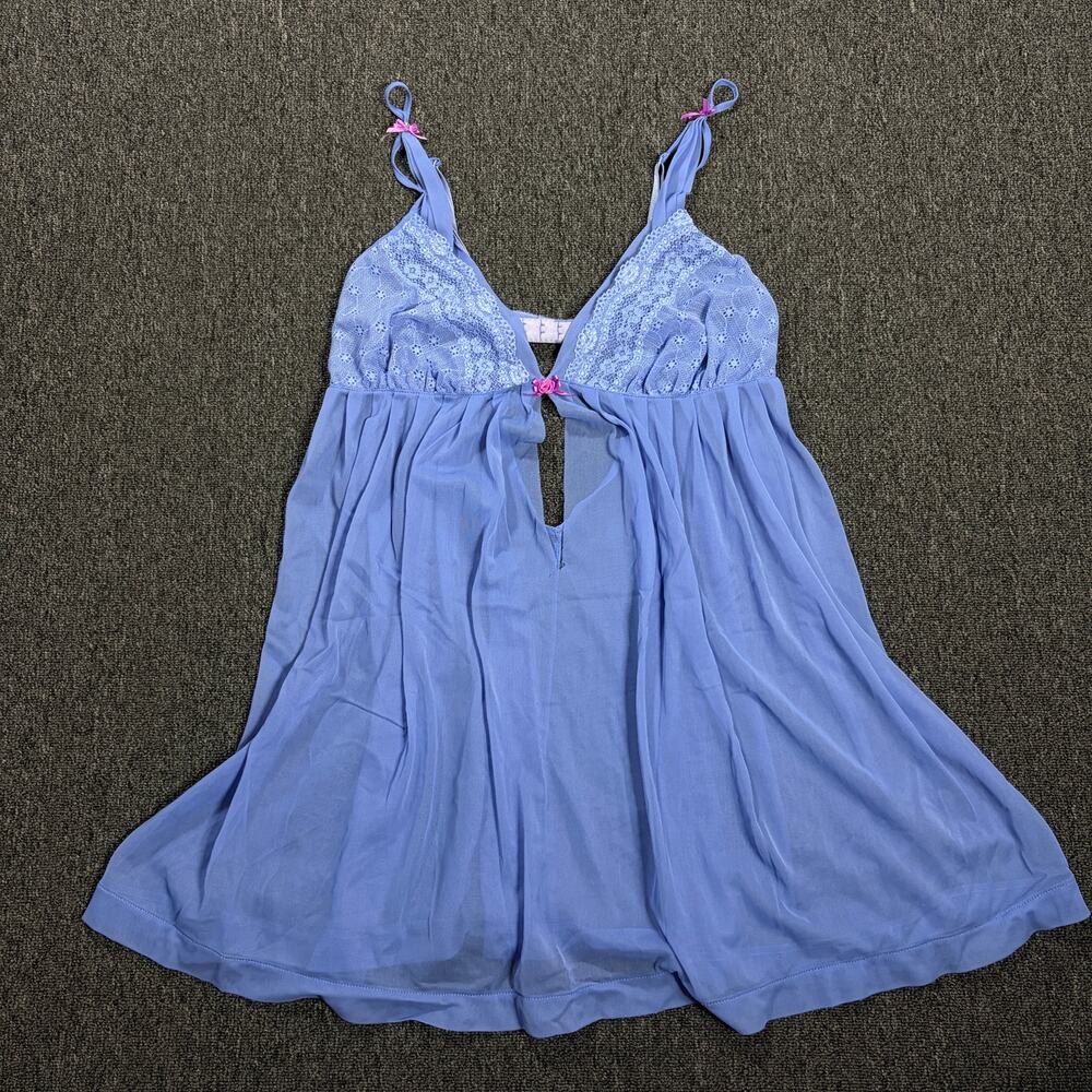 Vintage Y2k Lavender Purple Mesh Coquette Cami Tank Top Lingerie Slip Dress S